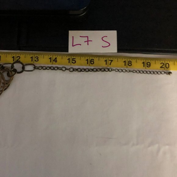 Unique Nested Circles Gold Tone Statement Necklace - Picture 7 of 10